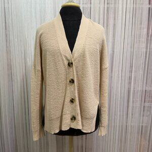 Madewell Womens Birchmoor Cardigan Sweater Size Small Oatmeal Cream Cozy